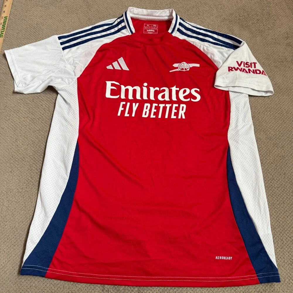Adidas Arsenal FC 2023-2024 Home Jersey Red White H59144 Men's XL Slim Fit